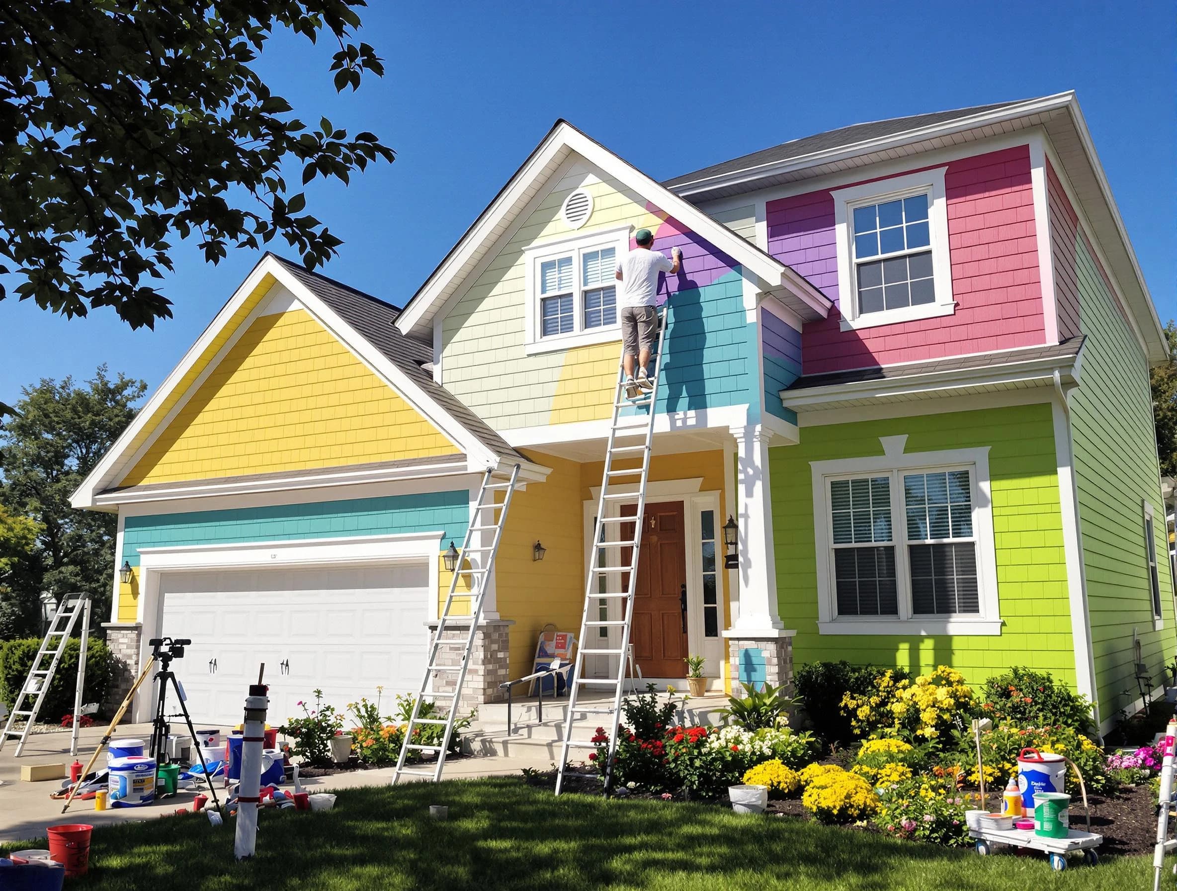 Carefree House Painters professionals painting a home exterior in Carefree, AZ