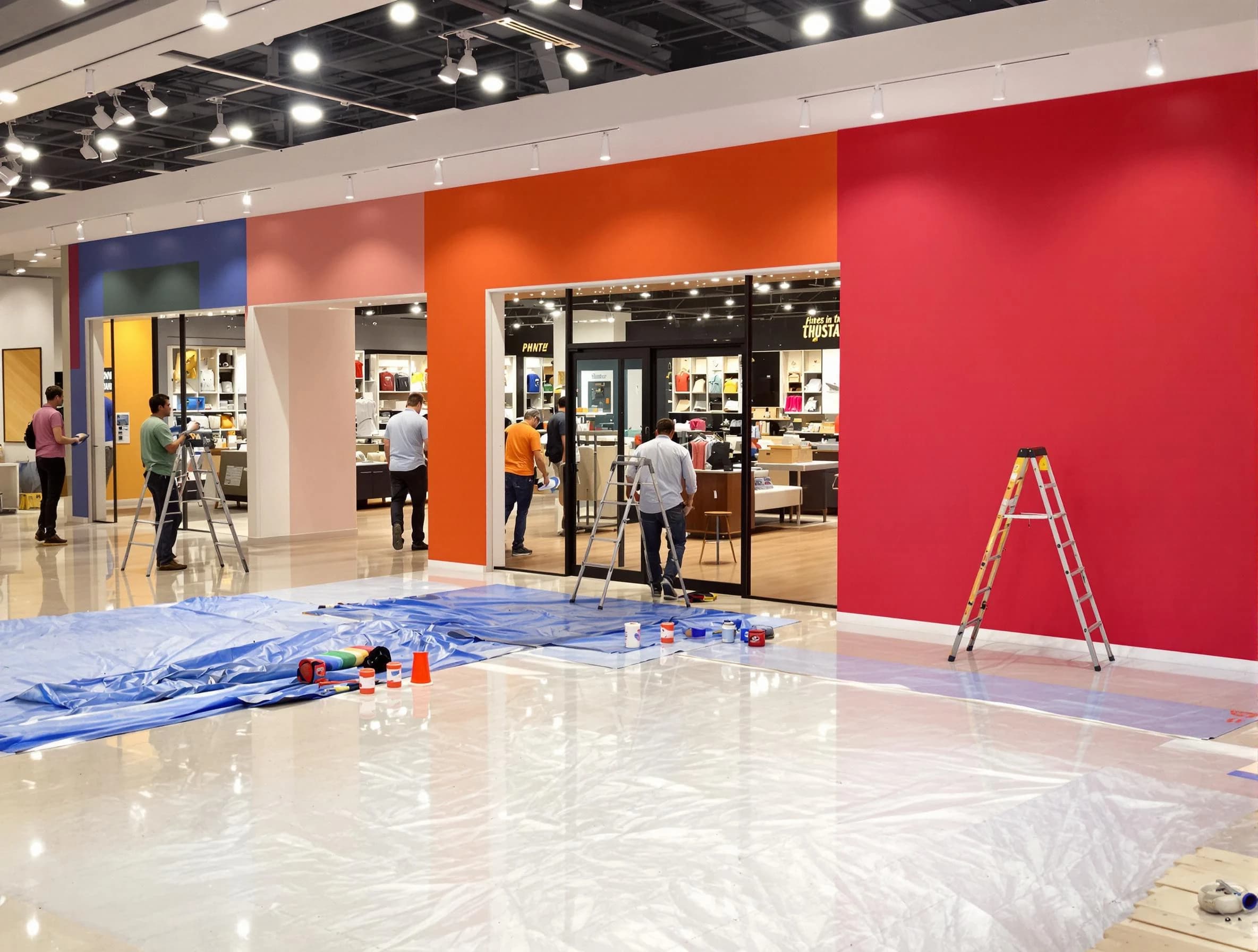 Carefree House Painters painting a commercial interior in Carefree, AZ