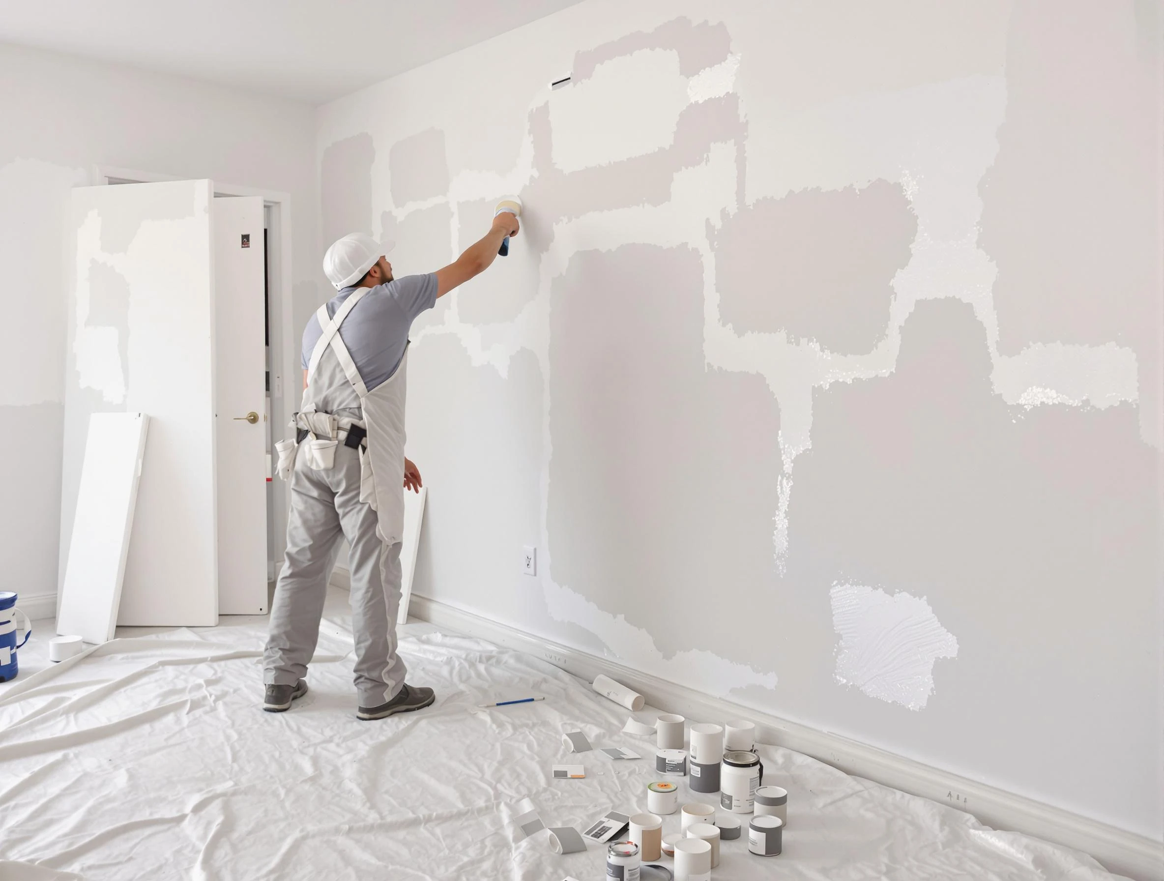 Before and after drywall repair by Carefree House Painters in Carefree